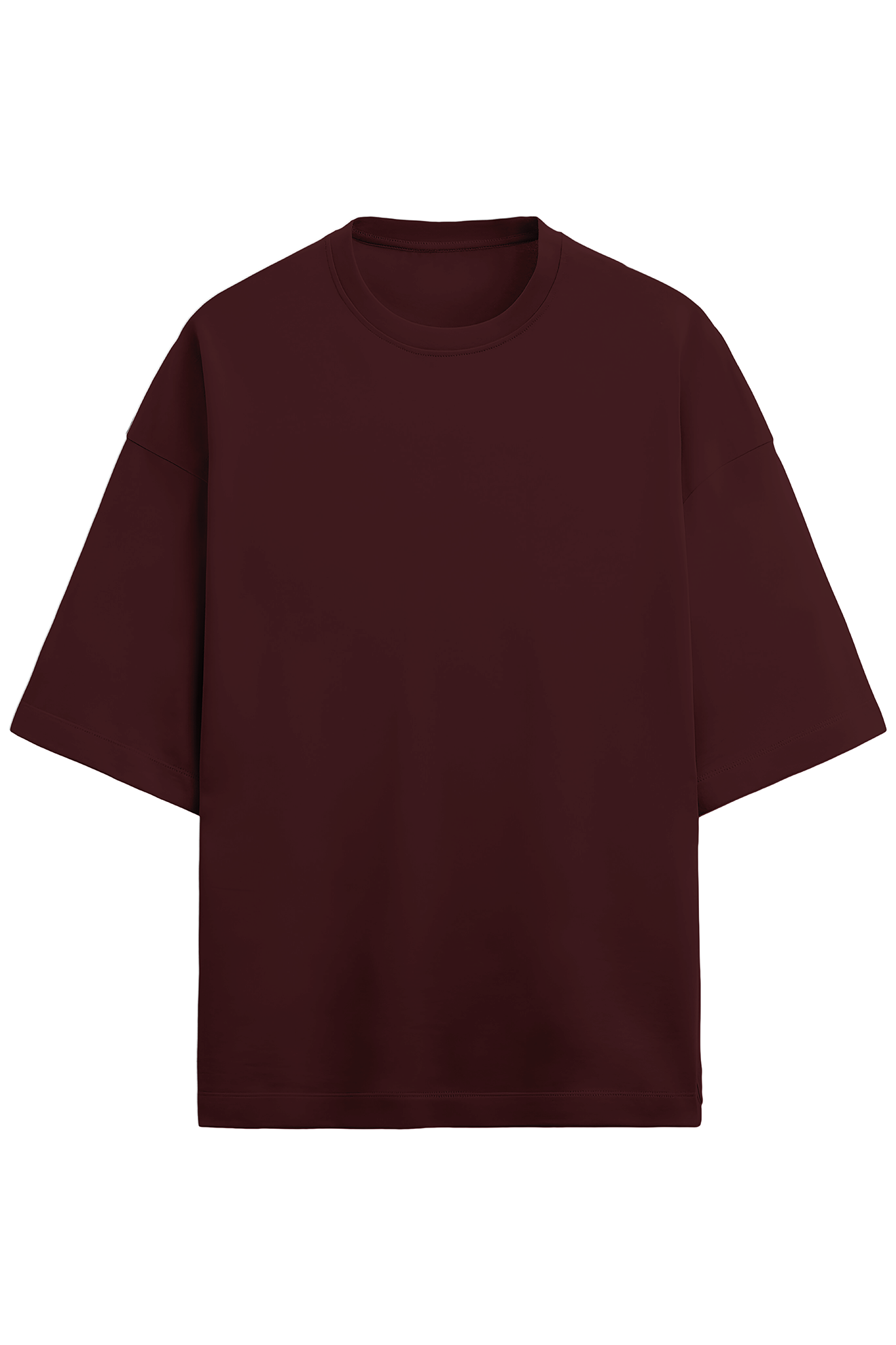 Maroon Terry Oversized T-shirt