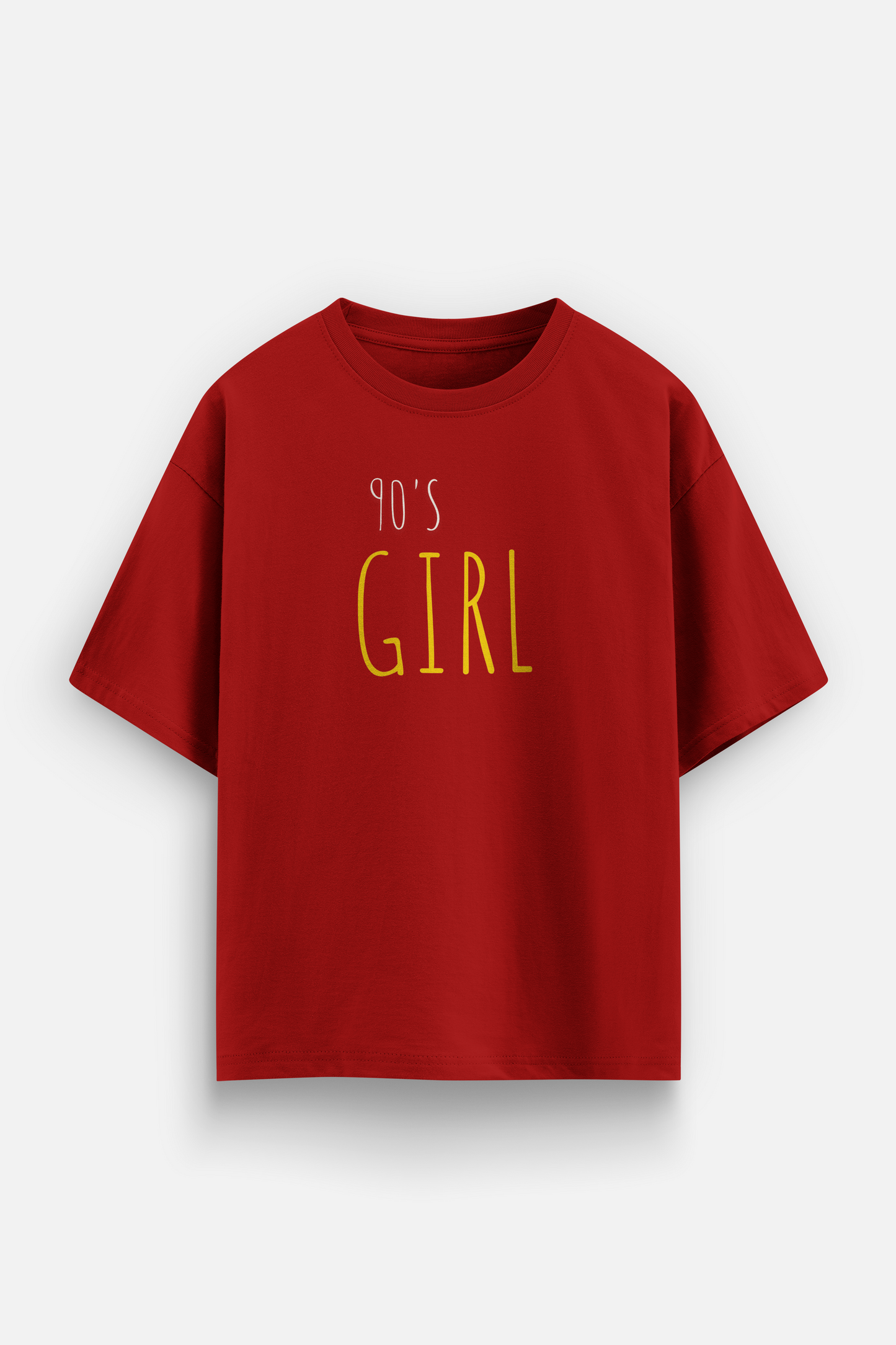 90's Girl Red Oversized T-shirt