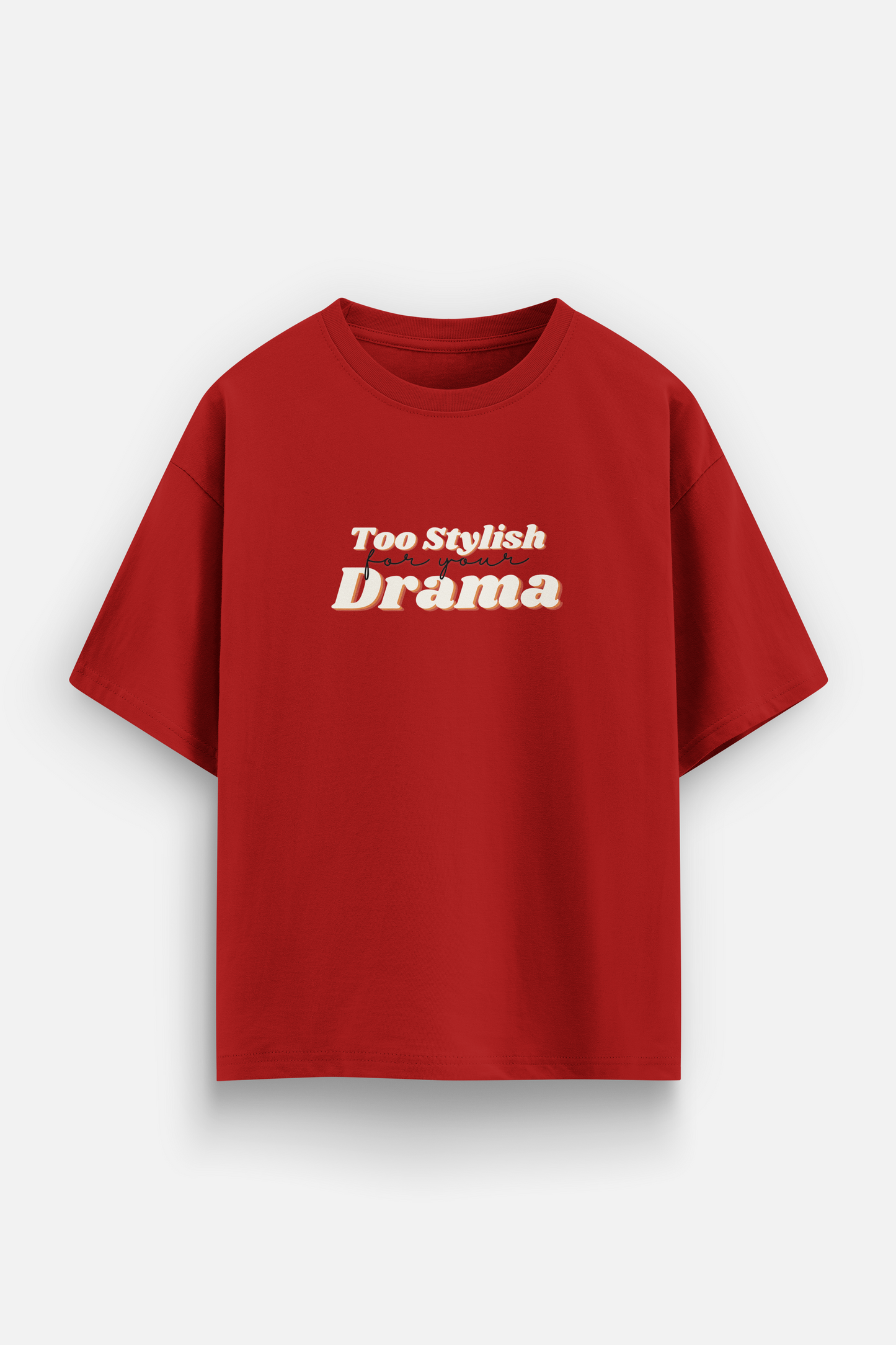 Drama Red Oversized T-shirt