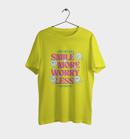 Smile More Yellow T-shirt