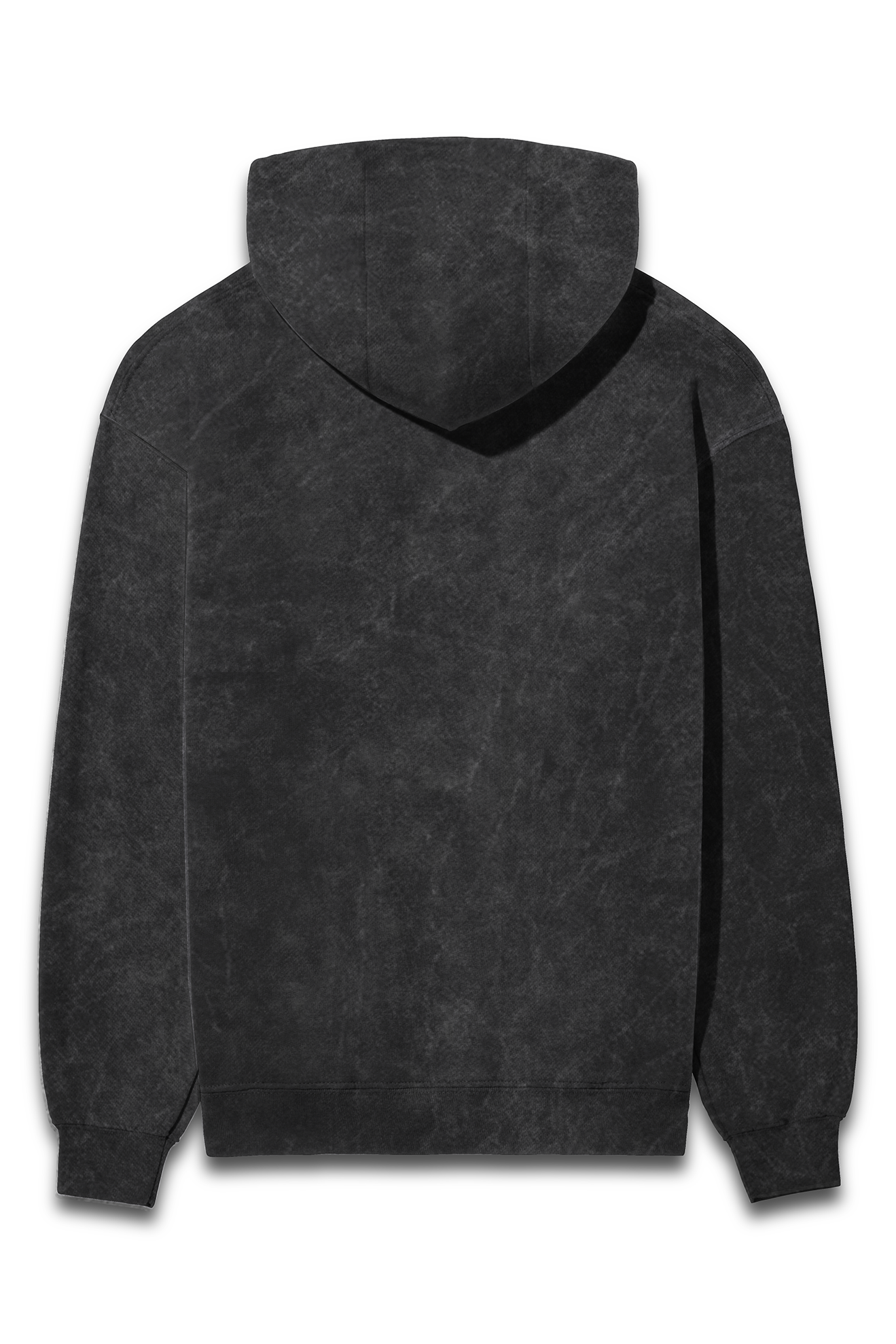 Black Acid Wash Hooded Sweatshirt